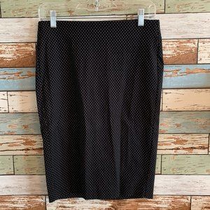 ELLE Stretch Polkadot Pencil Skirt Sz XS/S